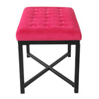 Pouffe Capitouné en Velours - Repose-pieds Doux et Siège d'Appoint pour le Salon