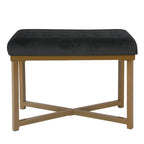 Pouffe Capitouné en Velours - Repose-pieds Doux et Siège d'Appoint pour le Salon