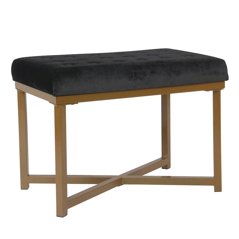 Pouffe Capitouné en Velours - Repose-pieds Doux et Siège d'Appoint pour le Salon