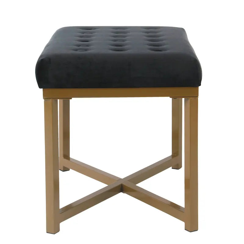 Pouffe Capitouné en Velours - Repose-pieds Doux et Siège d'Appoint pour le Salon