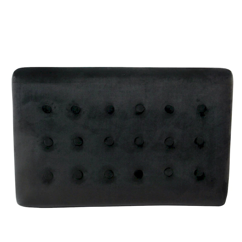 Pouffe Capitouné en Velours - Repose-pieds Doux et Siège d'Appoint pour le Salon