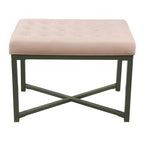 Pouffe Capitouné en Velours - Repose-pieds Doux et Siège d'Appoint pour le Salon