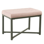 Pouffe Capitouné en Velours - Repose-pieds Doux et Siège d'Appoint pour le Salon