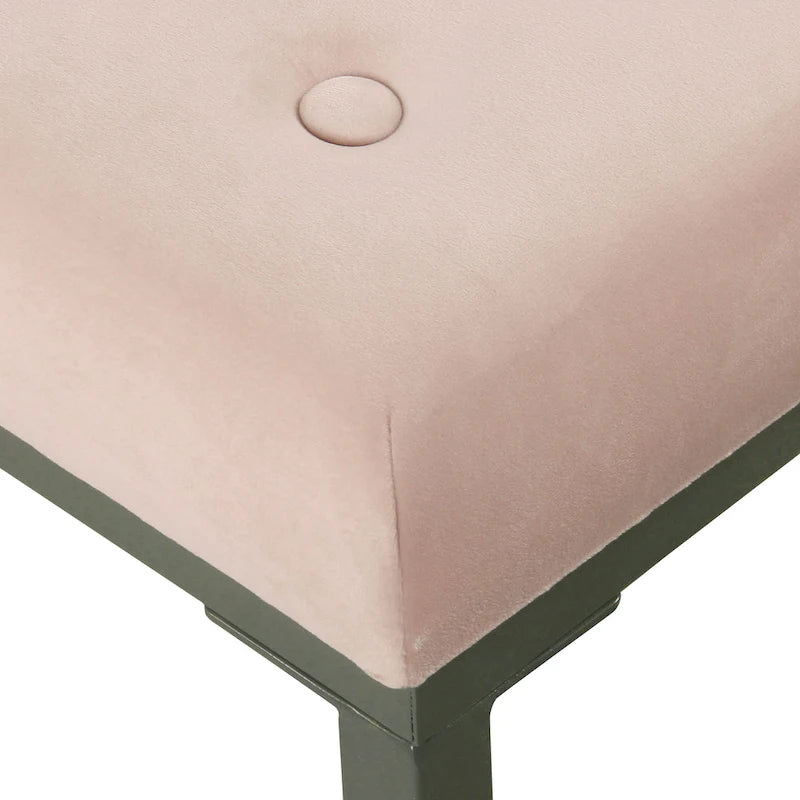 Pouffe Capitouné en Velours - Repose-pieds Doux et Siège d'Appoint pour le Salon