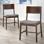 Lot de 2 chaises de salle à manger en bois massif - Chaises de cuisine de style classique