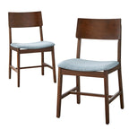 Lot de 2 chaises de salle à manger en bois massif - Chaises de cuisine de style classique