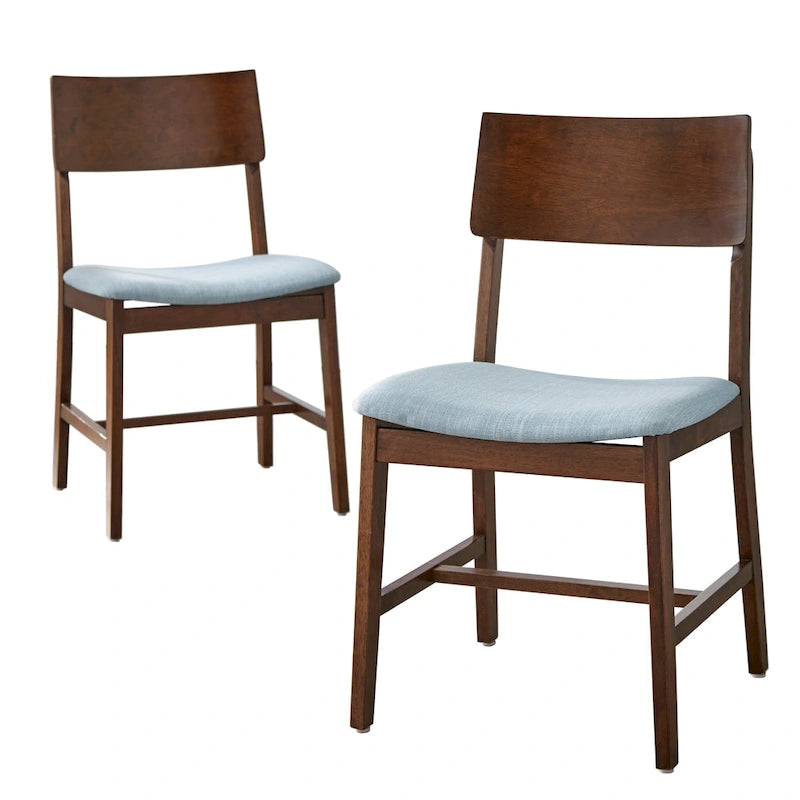 Lot de 2 chaises de salle à manger en bois massif - Chaises de cuisine de style classique