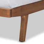 Lit plateforme en bois tapissé de tissu de transition - Gris clair, pas de sommier tapissier