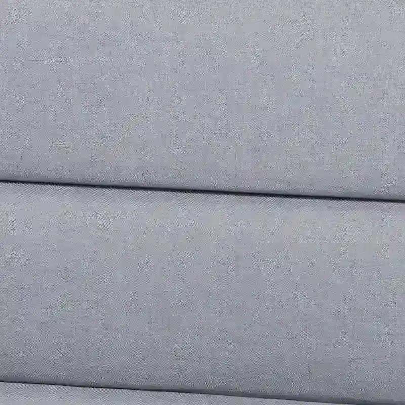 Lit plateforme en bois tapissé de tissu de transition - Gris clair, pas de sommier tapissier