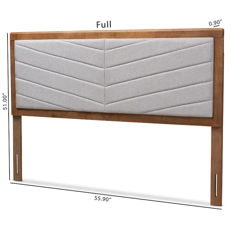 Tête de lit en bois contemporaine moderne gris clair - Accent de chambre minimaliste