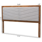 Tête de lit en bois contemporaine moderne gris clair - Accent de chambre minimaliste