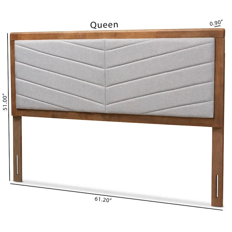 Tête de lit en bois contemporaine moderne gris clair - Accent de chambre minimaliste