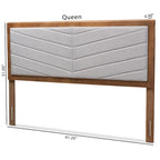 Tête de lit en bois contemporaine moderne gris clair - Accent de chambre minimaliste