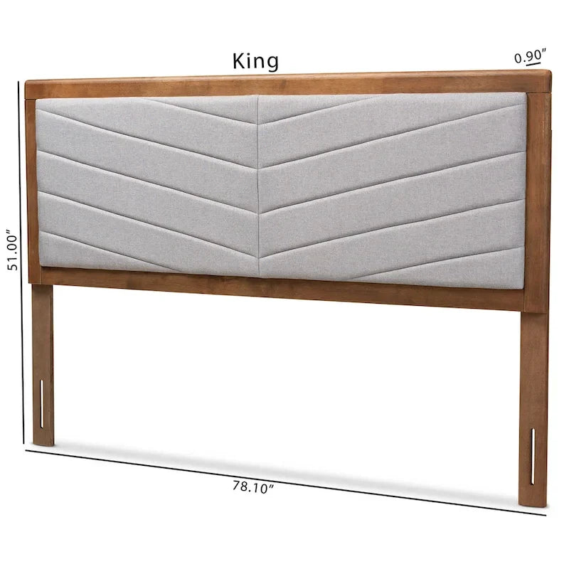 Tête de lit en bois contemporaine moderne gris clair - Accent de chambre minimaliste