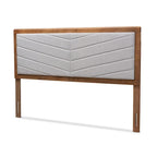 Tête de lit en bois contemporaine moderne gris clair - Accent de chambre minimaliste