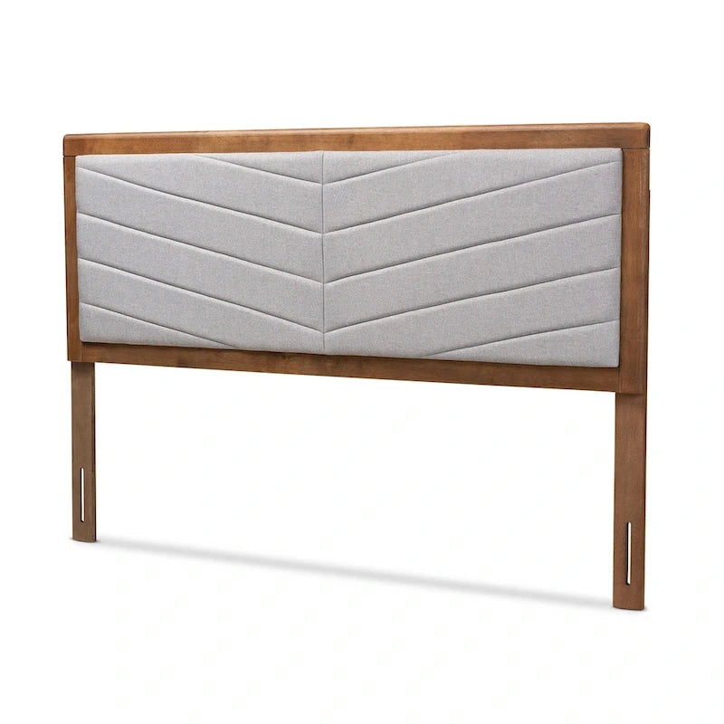 Tête de lit en bois contemporaine moderne gris clair - Accent de chambre minimaliste