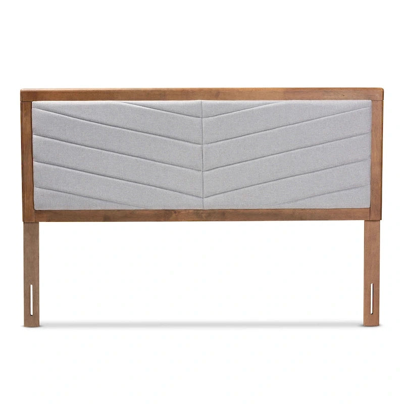 Tête de lit en bois contemporaine moderne gris clair - Accent de chambre minimaliste