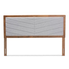 Tête de lit en bois contemporaine moderne gris clair - Accent de chambre minimaliste