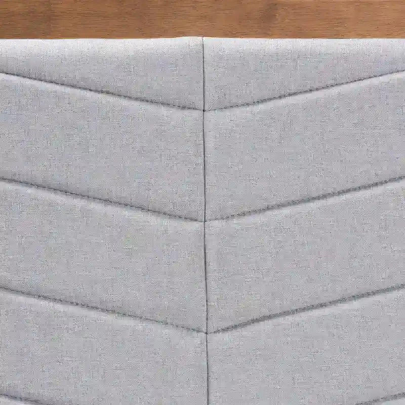 Tête de lit en bois contemporaine moderne gris clair - Accent de chambre minimaliste