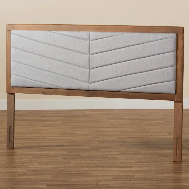 Tête de lit en bois contemporaine moderne gris clair - Accent de chambre minimaliste