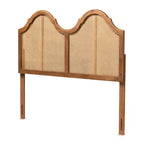 Tête de lit cintrée en bois de frêne et rotin synthétique - Accent de chambre bohème