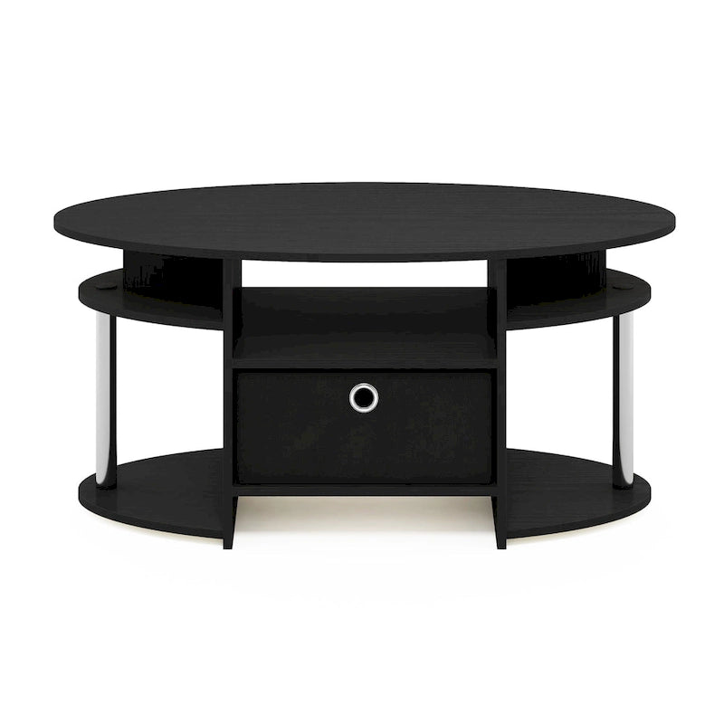 Table basse ovale avec bac de rangement - Design moderne simple pour salon