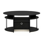 Table basse ovale avec bac de rangement - Design moderne simple pour salon
