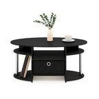 Table basse ovale avec bac de rangement - Design moderne simple pour salon