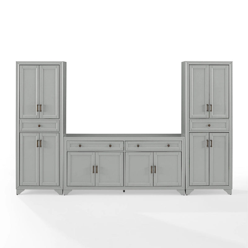 Ensemble buffet et garde-manger 3 pièces - Armoire de rangement de style ferme pour cuisine