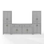 Ensemble buffet et garde-manger 3 pièces - Armoire de rangement de style ferme pour cuisine