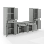 Ensemble buffet et garde-manger 3 pièces - Armoire de rangement de style ferme pour cuisine