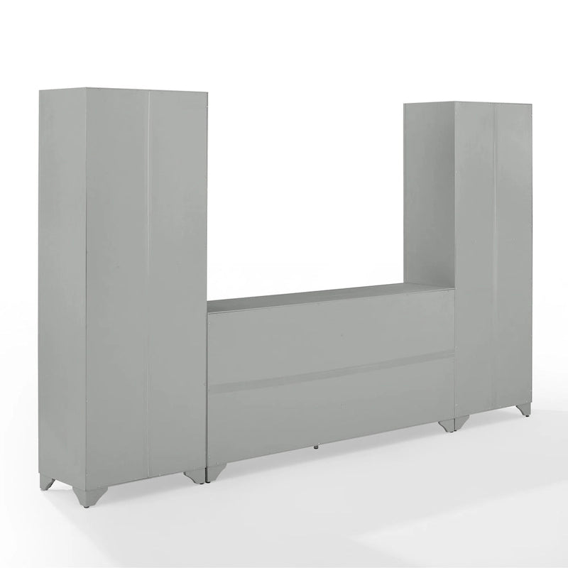 Ensemble buffet et garde-manger 3 pièces - Armoire de rangement de style ferme pour cuisine