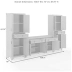 Ensemble buffet et garde-manger 3 pièces - Armoire de rangement de style ferme pour cuisine