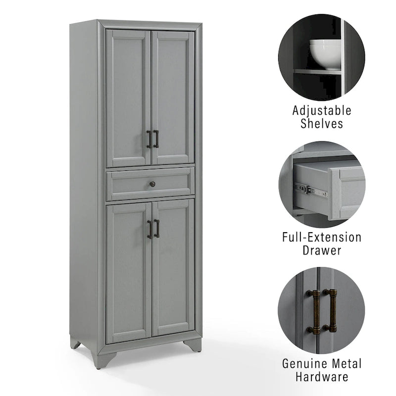 Ensemble buffet et garde-manger 3 pièces - Armoire de rangement de style ferme pour cuisine