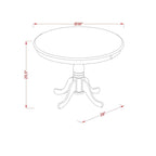 Table de salle à manger ronde avec pied central - Conception compacte pour petits espaces