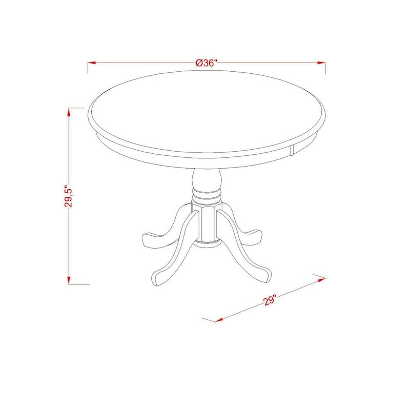 Table de salle à manger ronde avec pied central - Conception compacte pour petits espaces
