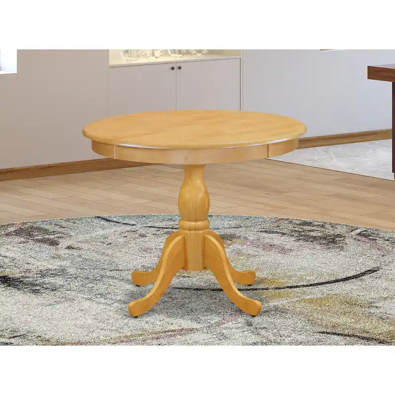 Table de salle à manger ronde avec pied central - Conception compacte pour petits espaces