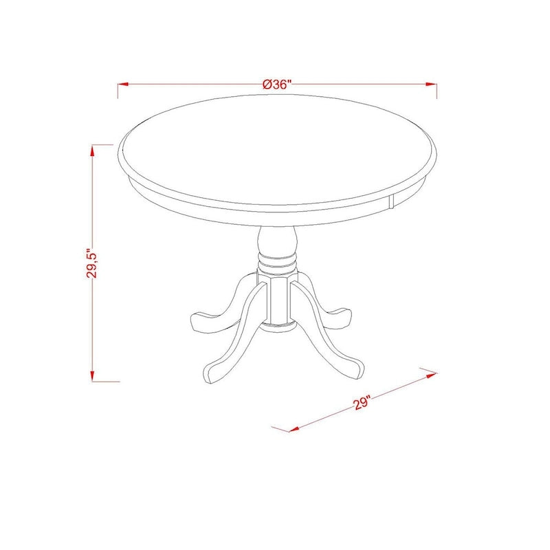 Table de salle à manger ronde avec pied central - Conception compacte pour petits espaces