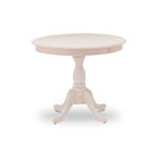 Table de salle à manger ronde avec pied central - Conception compacte pour petits espaces