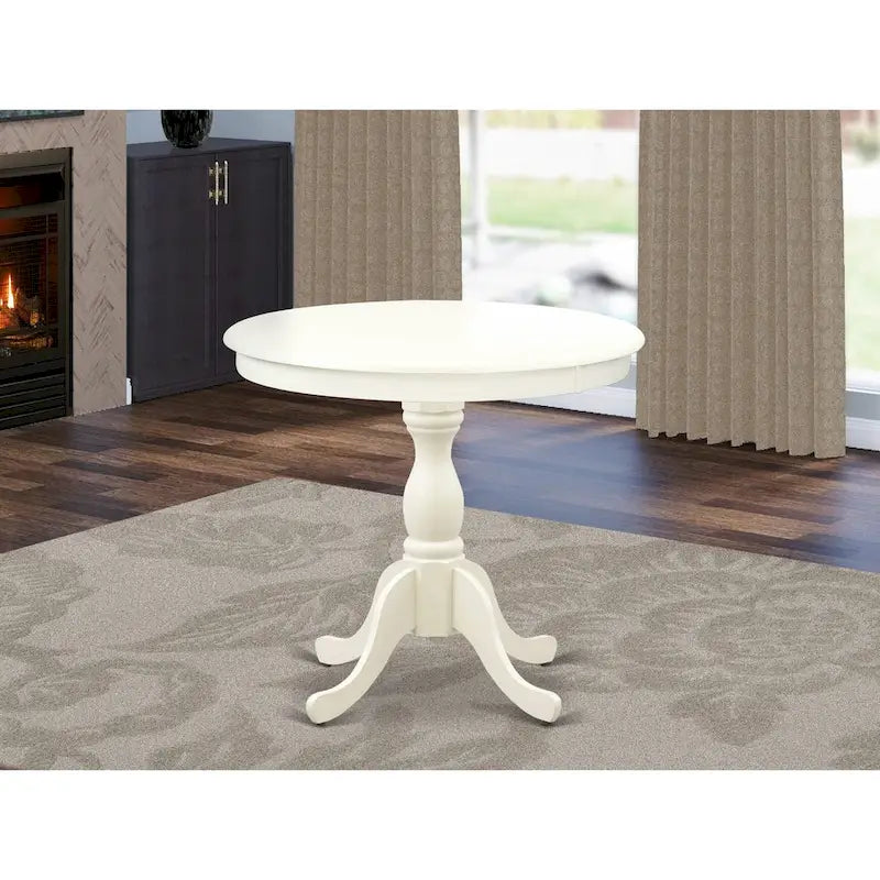 Table de salle à manger ronde avec pied central - Conception compacte pour petits espaces