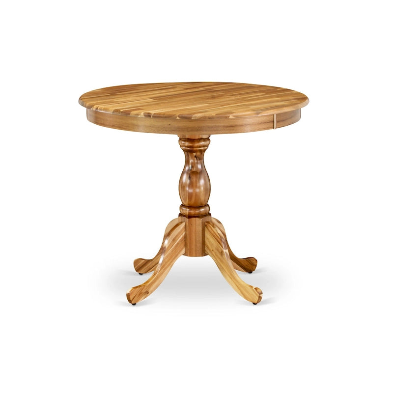 Table de salle à manger ronde avec pied central - Conception compacte pour petits espaces