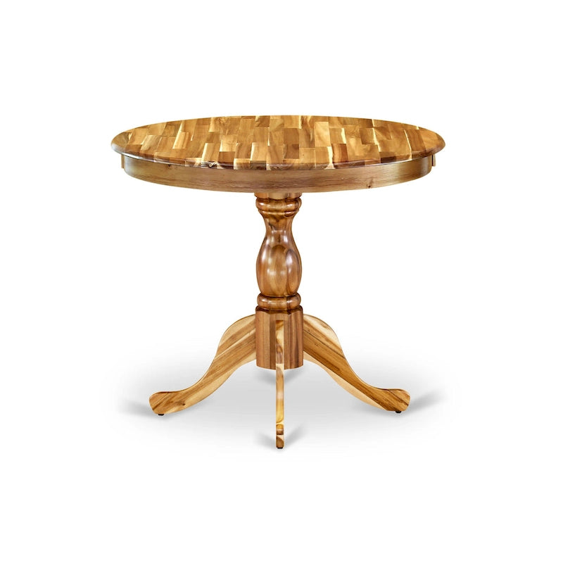 Table de salle à manger ronde avec pied central - Conception compacte pour petits espaces