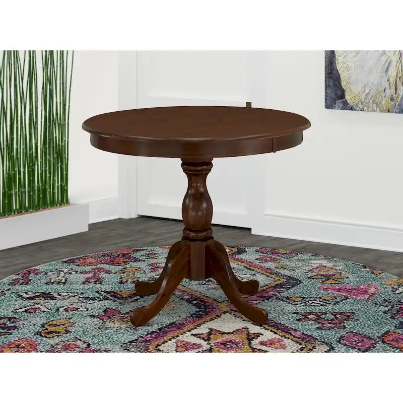 Table de salle à manger ronde avec pied central - Conception compacte pour petits espaces