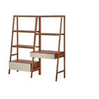 Ensemble bureau échelle et étagère nordiques 2 pièces - Mobilier de bureau à domicile peu encombrant