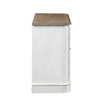 Console de couloir miroir blanc antique - Meuble d'appoint traditionnel pour entrée