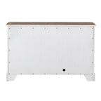 Console de couloir miroir blanc antique - Meuble d'appoint traditionnel pour entrée