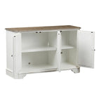 Console de couloir miroir blanc antique - Meuble d'appoint traditionnel pour entrée
