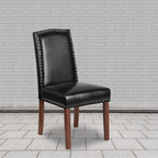 Chaise Parsons avec Clous Décoratifs Argentés (Lot de 2)