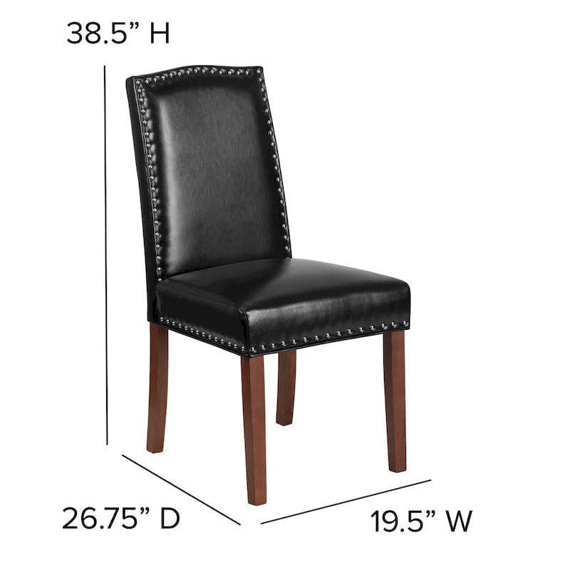 Chaise Parsons avec Clous Décoratifs Argentés (Lot de 2)