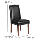 Chaise Parsons avec Clous Décoratifs Argentés (Lot de 2)